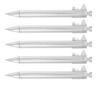 Ipetboom Lot de 5 Stylos à Bille Multifonctions à Pied à Coulisse 0-100 Mm, Plastique Argenté, Encre Bleue, Outils de Mesure Portables pour Bureau, Étude et Ingénierie