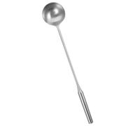 Ipetboom Louche à Long Manche en Acier Inoxydable Cuisine et Restaurant | Poignée Épaissie Antidérapante, Prise Ergonomique, Limite les Éclaboussures, Finition Argentée, Usage Professionnel