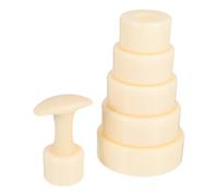 Ipetboom Moule à Tartelettes Rond en Silicone Beige pour Cuisson Rapide de Tartes et Quiches Maison Fond Amovible et Presse Pâte pour Pâtisserie
