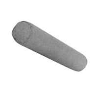 Ipetboom Oreiller de Massage Pieds en Coton Lin 15x40 Cm, Coussin Repose-pieds Confortable Cylindrique Gris Fumé, Support pour Jambes Relaxation et Soin à Domicile