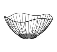 Ipetboom Panier à Fruits pour Rangement Fruits et Collations en Métal Noir Moderne et Simple, Corbeille Solide Multifonction Comptoir Cuisine