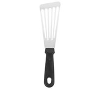 Ipetboom Pelle à Gâteau, Spatule en Acier Inoxydable 301 Manche Pp Noir, Pelle à Poisson Frit à Fentes, Facile à Nettoyer, pour Pâtisserie, Snacks, la Cuisine et Maison
