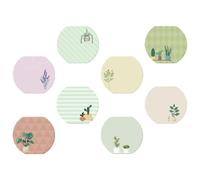 Ipetboom Sticky Notepads Set 8PCS With Plant Design Self Adhesive Memo Pads For Classroom Office And Home Made Of Papier
