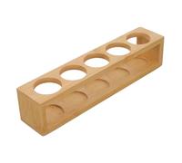 Ipetboom Support d'Huile Essentielle en Bambou Naturel 5 Trous Étagère de Rangement Compacte pour Bouteilles d'Huiles Essentielles Plateau Rond Pratique pour Maison et Salon de Massage