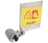 Ipetboom Vanne à Bille à Plaque de Poussée 1/2 Pouce Dn15 pour Lave-yeux de Sécurité Industrielle, Vanne D’arrêt D’urgence Murale Compatible Stations de Lavage Oculaire en Laboratoire
