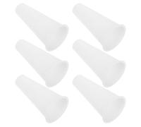 Ipetboom Vases pour Fleurs de Cimetière en Plastique Blanc, 6 Pièces, Design Évasé, Base Étroite, pour Fleurs Fraîches et