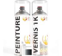 ipixline Kit Retouche Peinture Carrosserie Voiture - Bombe Aérosol Peinture Auto 400 ml, Vernis Brillant 1k 400 ml - Compatible avec Ford - Rock Metallic Light LP5EWHA