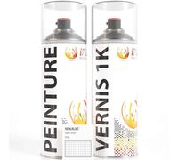 ipixline Kit Retouche Peinture Carrosserie Voiture - Bombe Aérosol Peinture Auto 400 ml, Vernis Brillant 1k 400 ml - Compatible avec Renault - Vert Pop DQL