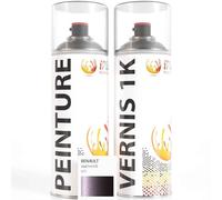 ipixline Kit Retouche Peinture Carrosserie Voiture - Bombe Aérosol Peinture Auto 400 ml, Vernis Brillant 1k 400 ml - Compatible avec Renault - Amethyste 577