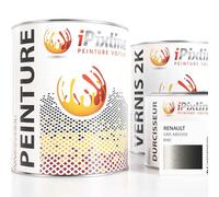 ipixline Kit Retouche Peinture Carrosserie Voiture - Pot Peinture Auto 1000 ml, Vernis 2k 670 ml, Durcisseur 330 ml - Compatible avec Renault - Gris Ardoise KND