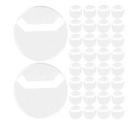 iplusmile 100 Pièces Étui Protège-badge Rond en Plastique Transparent 63mm, Anti-chute, Conçu pour Badges Ronds, pour Affichage et Rangement Sécurisé