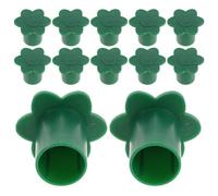 iplusmile 12 Pièces Embouts en Plastique Vert pour Tiges de Bambou, Protection Facile à Installer pour Clôtures de Jardin Extérieur en PP Naturel Élégant