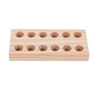 iplusmile 12 Trous Support de Rangement en Bois, pour Pinces, Atelier | Bois Massif Finition Naturelle, Accès Rapide et Rangement Vertical, pour Établi de Bijouterie et Atelier