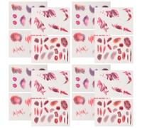 iplusmile 16 Feuilles Autocollants de Fausses Cicatrices Réalistes pour Halloween, Tatouages Éphémères Personnalisables, de Plaies Simulées, Effet Coupures et Contusions