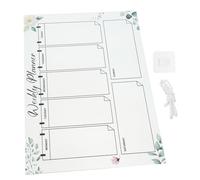 iplusmile 1ensemble Tableau Planning Hebdomadaire Mural Acrylique Transparent Tableau Mémo Effaçable Surface Lisse Réutilisable Organiseur de Tâches Suspendu pour Bureau et Maison