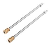 iplusmile 2 Pièces Baguette D'extension Haute Pression Prolongateur de Nettoyeur Haute Pression en Acier Inoxydable, M22 vers 1/4 Pouce, 17 Pouces, Argenté, pour Lavage de Voiture Sol