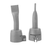 iplusmile 2 Pièces Buse Plate de Soudage à Air Chaud en Acier Inoxydable | Lot de Deux, Embout Étroit et Allongé, Bords Lisses, pour PVC et Réparations Automobiles
