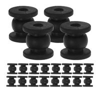 iplusmile 20 Pièces Amortisseur de Cardan en Caoutchouc 4 MM Noir pour | Absorption des Chocs, Installation sans Outil, Stabilité Accrue, pour Prises Aériennes Professionnelles