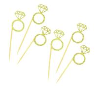 iplusmile 20pcs Bâtonnets à Cupcake en Papier Or Design Paillettes, Décoration Gâteau Sûre et Élégante pour Shower et Mariage