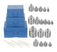 iplusmile 3 Boîtes Kit de Poids D'étalonnage pour Balances Électroniques et Balances de Laboratoire, Acier et Plastique, Design Boîte Séparée, Calibration Standard de Précision pour Salle