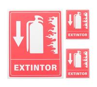 iplusmile 3 Pièces Autocollant Indicateur Extincteur en Pvc Auto-adhésif pour Boîte