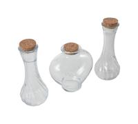 iplusmile 3 Pièces Bocal de Cérémonie du Sable de Mariage, Bocal Souvenir en Verre et Bois, Forme Cœur, pour Fiançailles et Anniversaires, Élégant et Romantique