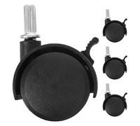 iplusmile 4 pièces Lot de Roulettes de Remplacement pour Séchoir à Linge Roues Pivotantes Robustes avec Frein Accessoires Durables pour Chariot et Portant Roulettes de Tige Noir