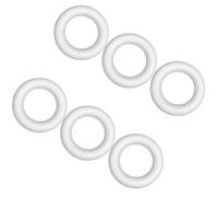 iplusmile 6 Cercles en Mousse Blancs Solides Légers et Faciles à Manipuler pour Loisirs Créatifs DIY pour Peinture et Projets Artisanaux