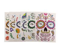iplusmile 6 Feuilles Autocollant Visage D'halloween 6 Feuilles, Tatouages Éphémères