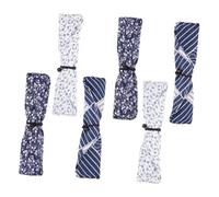 iplusmile 6 Pochettes à Couverts en Tissu et Bois, pour Baguettes et Fourchettes, Multifonction et Anti-poussière, pour L'extérieur, Lot de 6