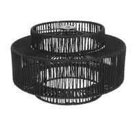 iplusmile Abat-jour Cylindrique en Papier et Fer Noir, Léger et Facile à Installer, pour Restaurant et Maison Style Vintage Minimaliste