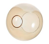 iplusmile Abat-jour en Verre Globe Lumineux Rond E26 E27, Finition Ambre | Verre Transparent, Structure à Double Ouverture, Design Amovible, Salon et Chambre, Style Vintage