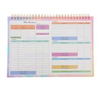 iplusmile Agenda Hebdomadaire Non Daté B5 Feuilles de Planification pour Budget Familial en Papier Couverture en Fer, pour Gestion des Dépenses à Domicile