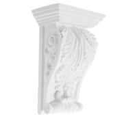 iplusmile Applique décorative pour porte en PU blanc, consoles pour étagères sculptées, décoration murale légère pour chambre