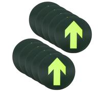 iplusmile Autocollants Flèches Rondes Adhésives PVC Verts 10 Unités Résistants à L'Usure pour Marquage Amovible Mural Sol en Espaces Publics