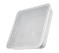 iplusmile Bac de Cuisson Rectangulaire en Acier Inoxydable avec Couvercle et Grille, Design Multifonctionnel et Gain de Place, pour Rassemblements Familiaux et Garde-manger