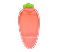 iplusmile Boîte à Bento Compartimentée Transparente 2 Compartiments Forme Carotte avec Couvercle, Plastique Abs Robuste, Grosse Capacité, pour Pique-, Repas et Rangement Alimentaire