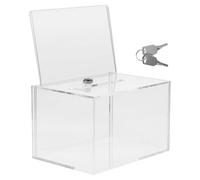 iplusmile Boîte à Suggestions Transparente en Acrylique Serrure, Grosse Capacité, Surface Lisse Multifonctionnelle pour Collecte de Dons et Votes