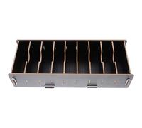 iplusmile Boîte de Rangement en Bois Compartimentée Coffret Compact Noir pour Bureau , Organiseur de Cartes et Courrier Multifonction Trieur Pratique Maison et Espace de Travail