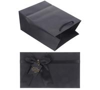 iplusmile Boîte Présent pour Parfum et Rouge à Lèvres Format Carré en Papier et Polyester Noire Élégante pour Mariage et Saint-valentin