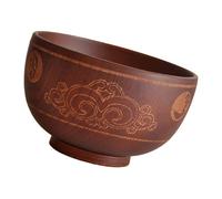 iplusmile Bol en Bois Marron Sculpté Délicat Bords Polis Bol Traditionnel pour Maison ou Hôtel Lisse et Travaillé Soin