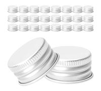 iplusmile Bouchons à Vis Réutilisables et Étanches 80 Pièces en Aluminium Argenté 24mm pour Bouteilles Verre et Bocaux pour Camping et Stockage Quotidien