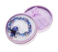 iplusmile Bracelet D'aromathérapie avec Pendentif Bouteille Ajustable en Verre Bleu Diffuseur D'huiles Essentielles, Décoration Créative pour Usage Quotidien