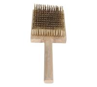 iplusmile Brosse à Mousse en Cuivre Manche en Bois pour Enlever la Mousse Entre Dalles, Brosse de Jardin Simple Terrasse et Cour