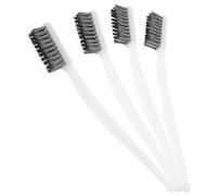 iplusmile Brosses Métalliques pour Nettoyage Approfondi et Antirouille Lot de 4 en Acier à 3 Rangées Brosse à Dents Industrielle Compacte pour Travaux Minutieux