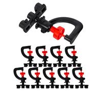 iplusmile Buse D'irrigation Micro G-type Support Tripode Noir, Pulvérisateur Rotatif 360° en Plastique, Installation Facile, Kit de 10 Pièces pour Arbres Fruitiers et Fleurs