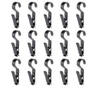 iplusmile Clips en Abs Épaissis Noirs, Pinces Multifonctions Antidérapantes et Résistantes, Lot de 15 pour Accrocher Échantillons de Cuir et Tissu Lors Rangement
