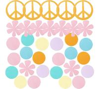 iplusmile Confettis en Carton Ambiance Joyeuse Arc-en-ciel 100 Pièces Accessoires Colorés pour Décoration de Table pour Fête et Shower pour Célébrations