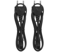 iplusmile Cordon d'alimentation Électrique 2 Pièces 1,5 M en Aluminium Cuivre Trou de Sécurité, Câble Noir Solide pour Lampe et Écran
