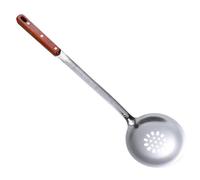 iplusmile Cuillère Cuisine en Acier Inoxydable à Manche Long Trou Suspendre, Pelle à Wok Non-adhésive et Compacte, Adaptée aux Maisons et Hotels